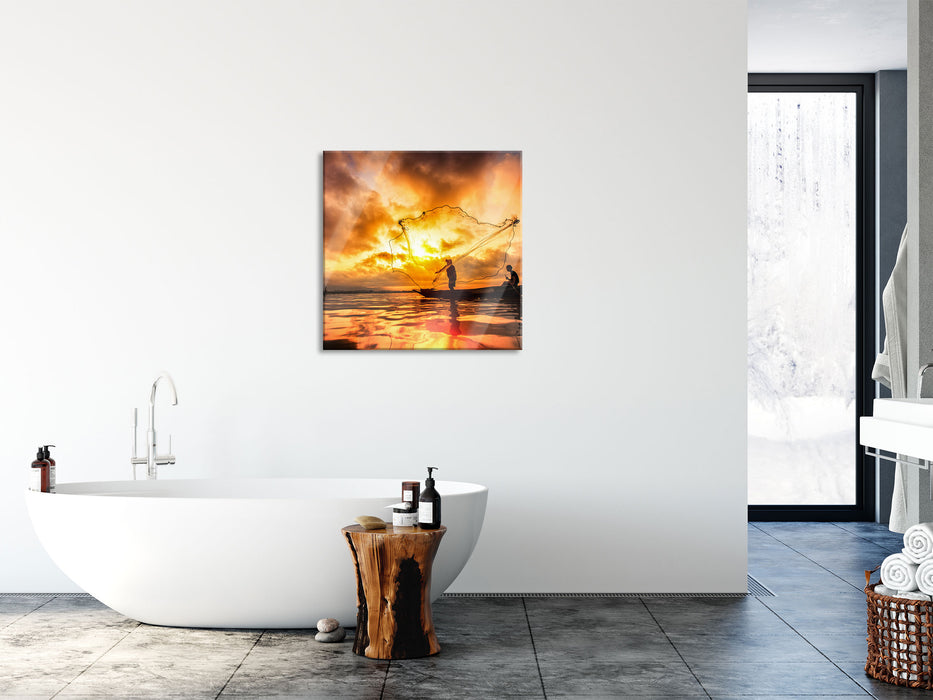 See, Glasbild Quadratisch