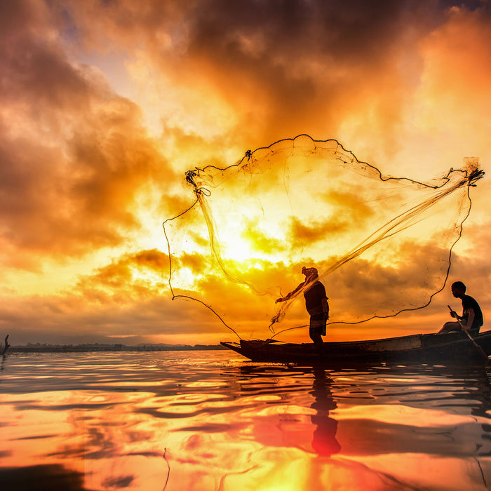 See, Glasbild Quadratisch