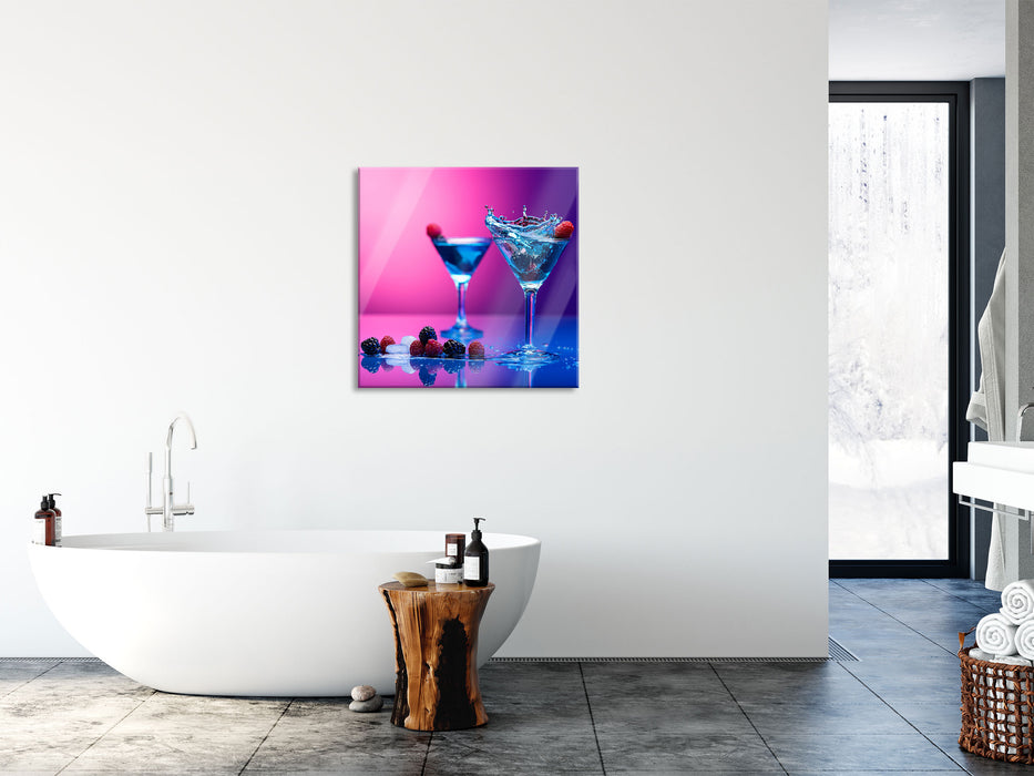 Coole Cocktails, Glasbild Quadratisch