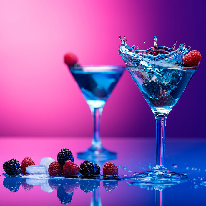 Coole Cocktails, Glasbild Quadratisch