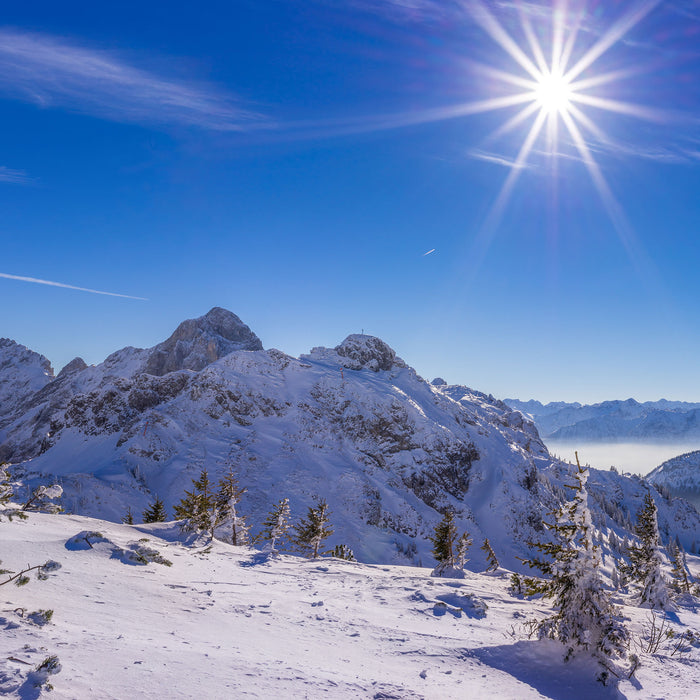 Tannheimer Tal, Glasbild Quadratisch