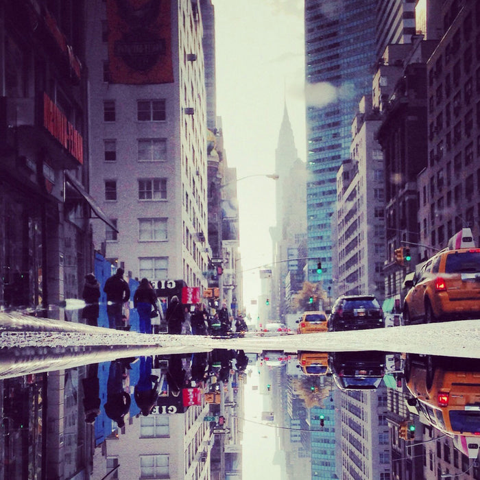 New York Times Square, Glasbild Quadratisch