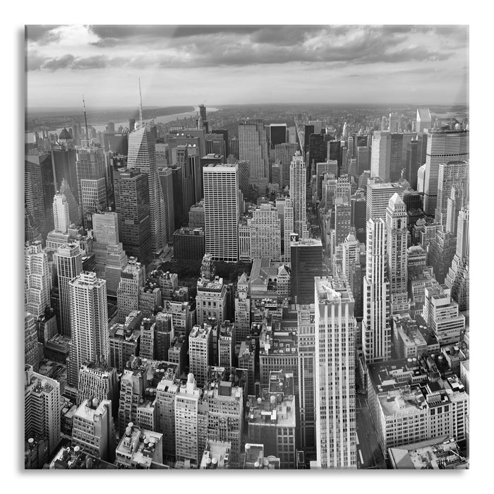 Pixxprint New York Skyline, Glasbild Quadratisch