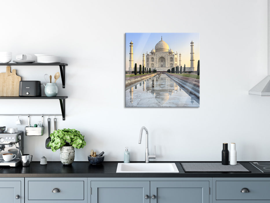 Taj Mahal, Glasbild Quadratisch