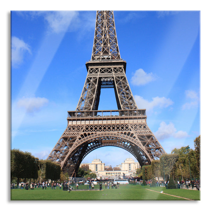 Pixxprint Eifelturm Paris, Glasbild Quadratisch