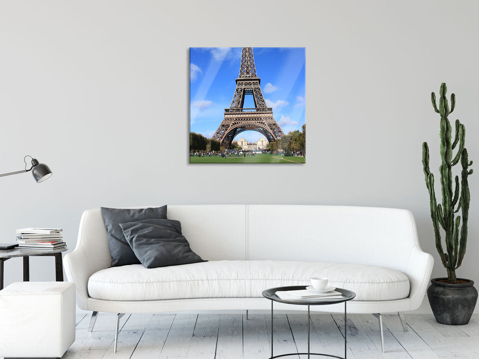 Eifelturm Paris, Glasbild Quadratisch