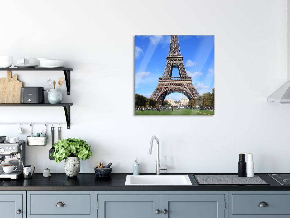 Eifelturm Paris, Glasbild Quadratisch