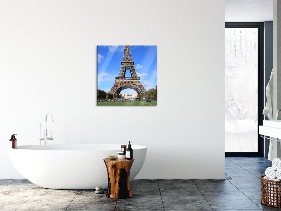 Eifelturm Paris, Glasbild Quadratisch