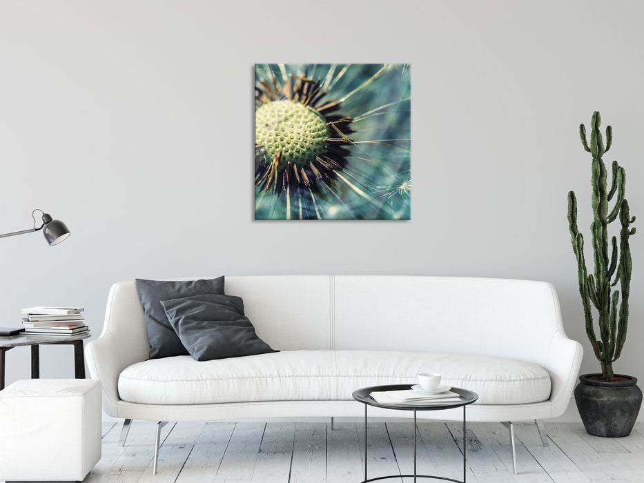 Pusteblume, Glasbild Quadratisch