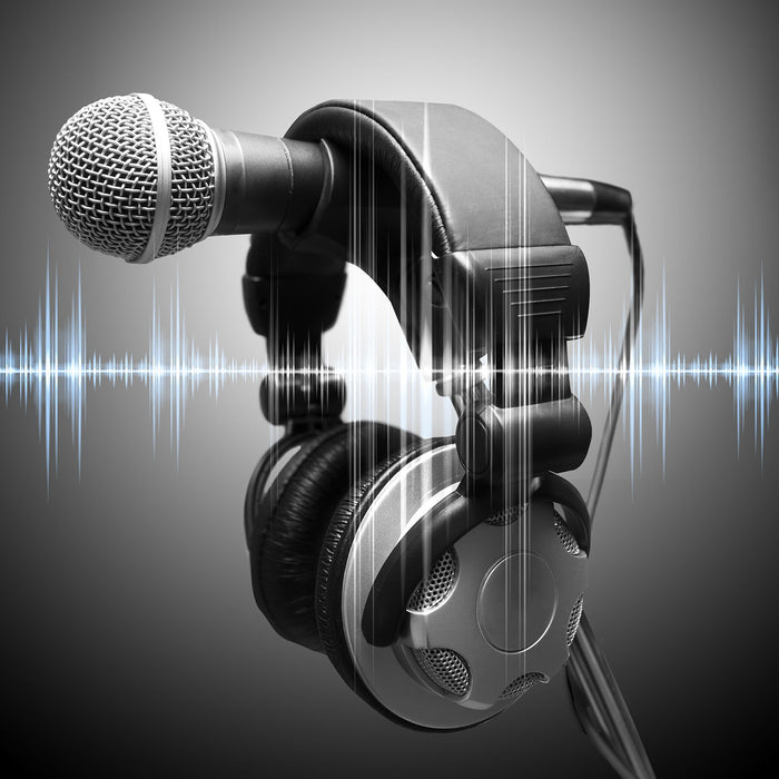 Mikrofon, Glasbild Quadratisch