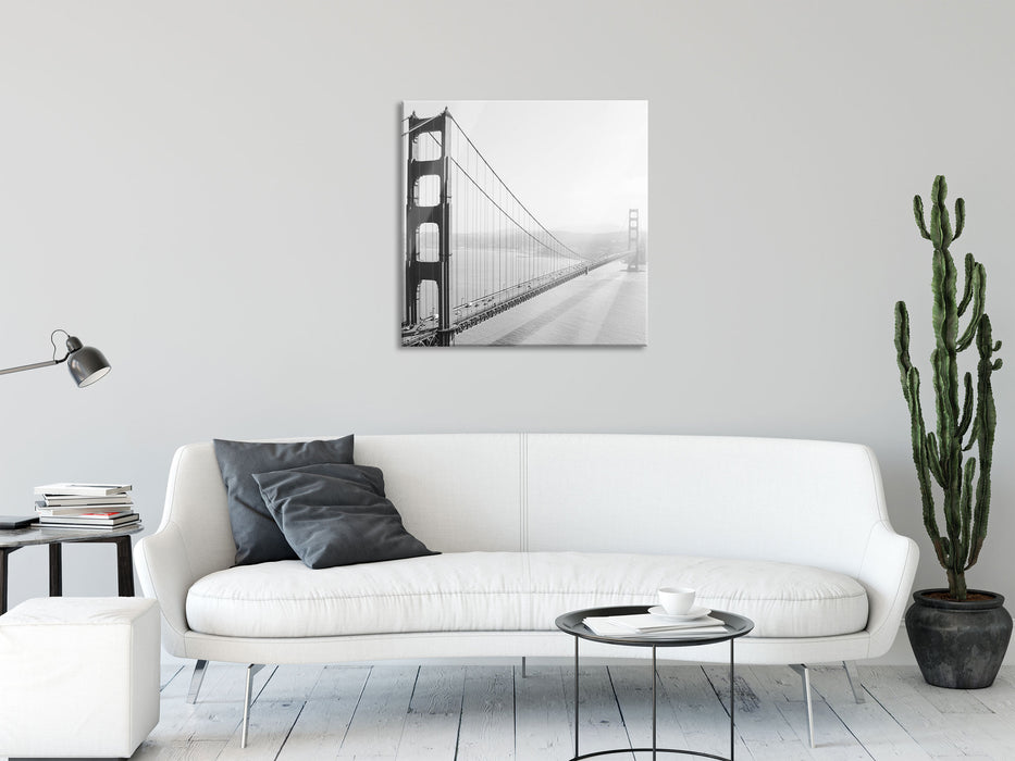 Golden Gate Bridge San Francisco, Glasbild Quadratisch