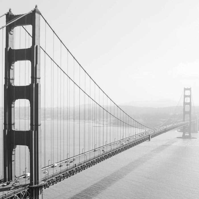 Golden Gate Bridge San Francisco, Glasbild Quadratisch