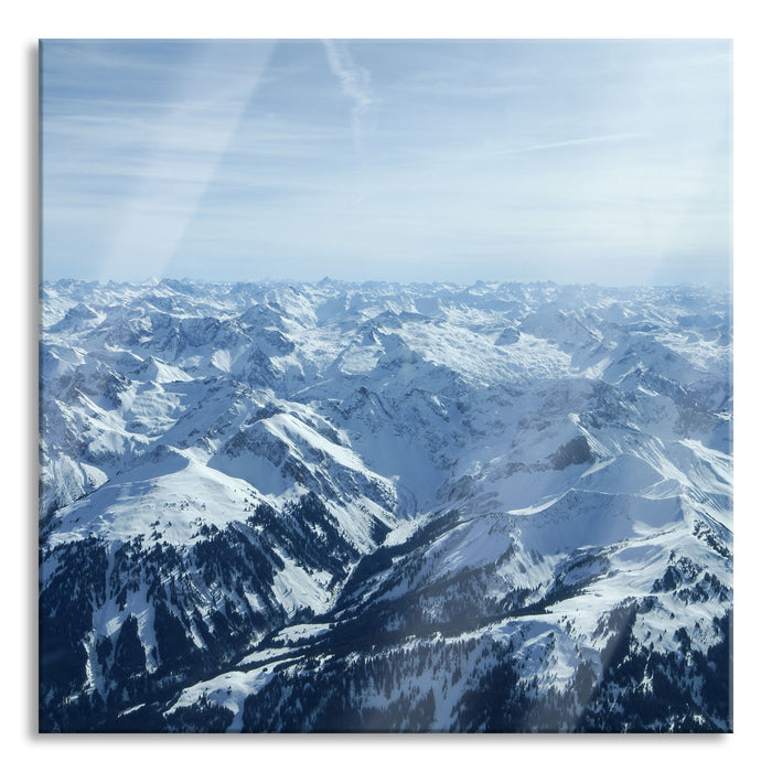 Pixxprint Alpen, Glasbild Quadratisch