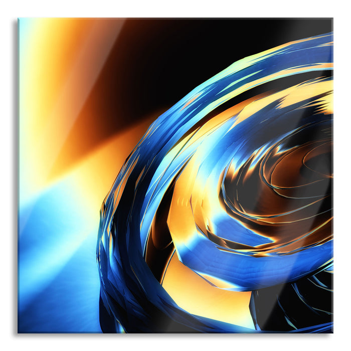 Pixxprint Abstrakte Form, Glasbild Quadratisch