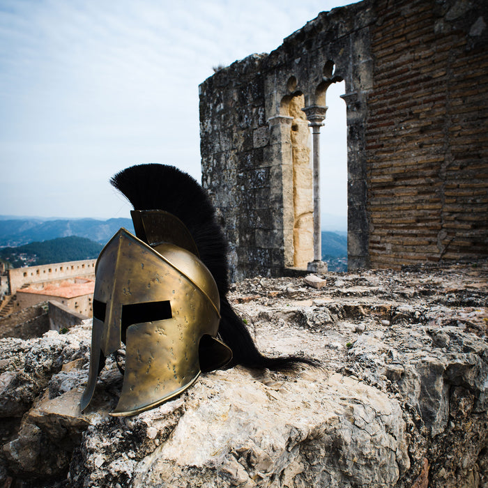 Gladiatorenhelm, Glasbild Quadratisch