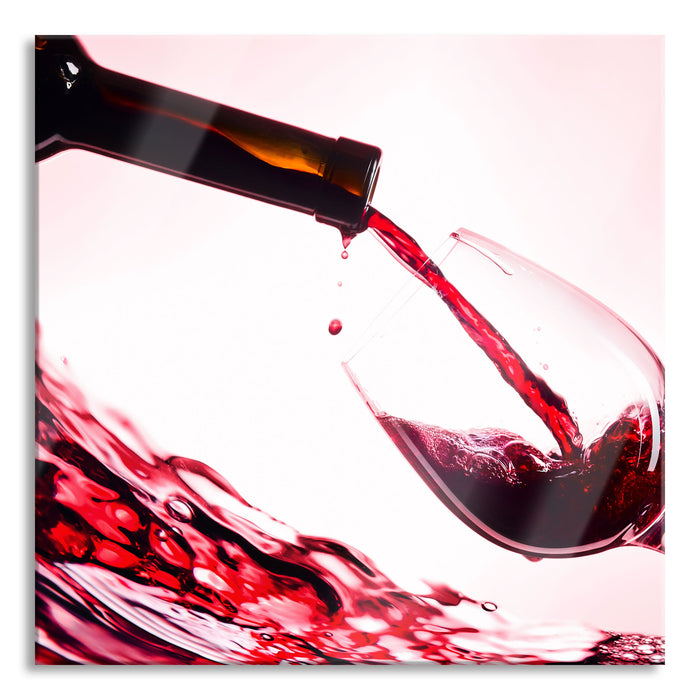 Pixxprint Wein, Glasbild Quadratisch