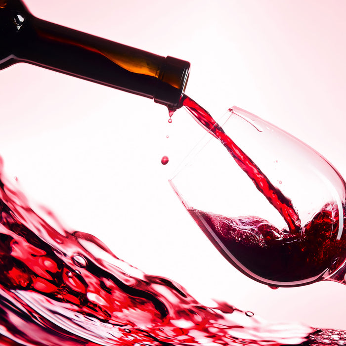 Wein, Glasbild Quadratisch