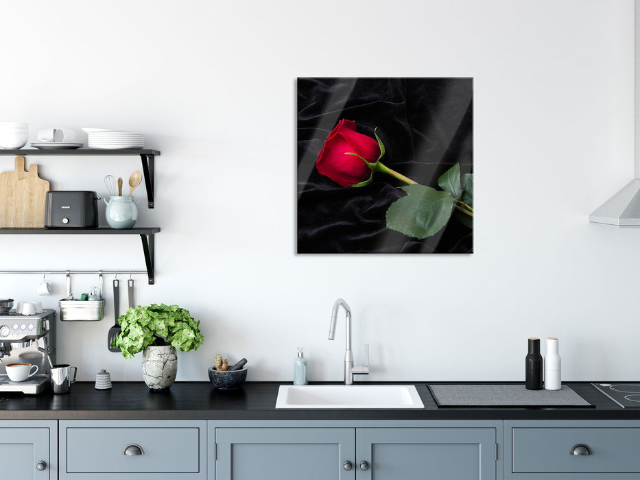 Rose, Glasbild Quadratisch