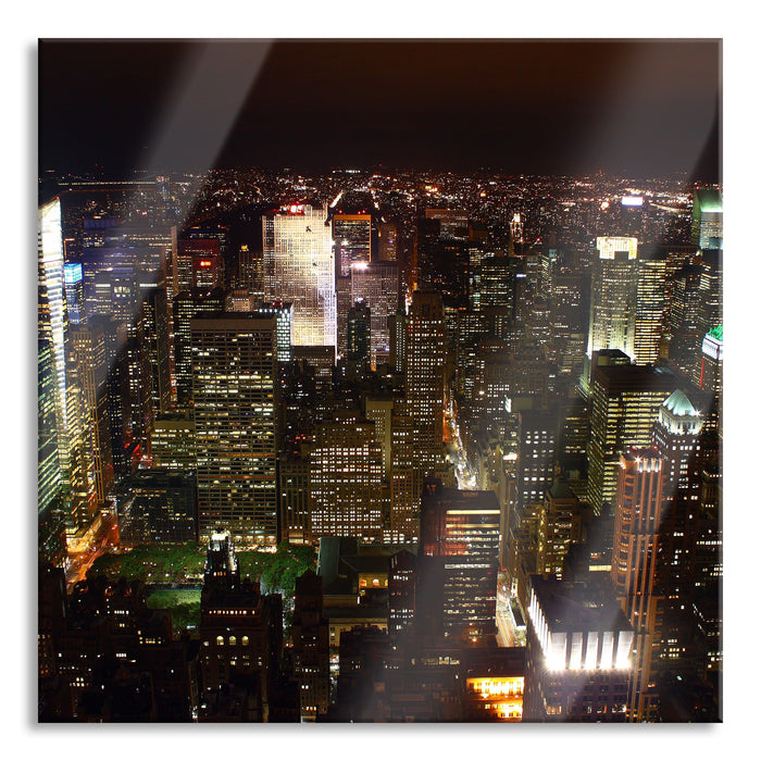 Pixxprint Nightlife Big City, Glasbild Quadratisch