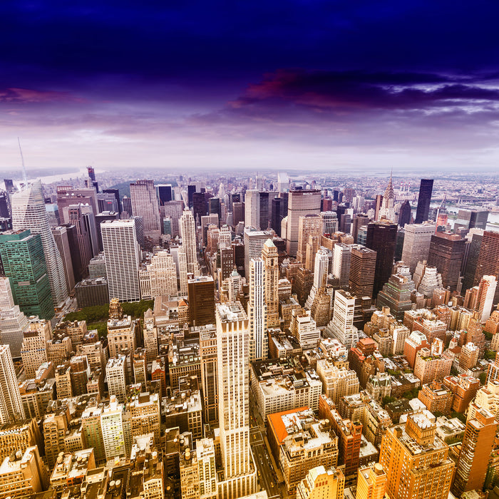 Skyline New York, Glasbild Quadratisch