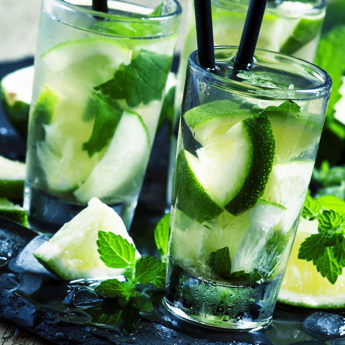 Caipirinha, Glasbild Quadratisch