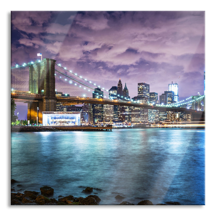 Pixxprint Skyline New York, Glasbild Quadratisch