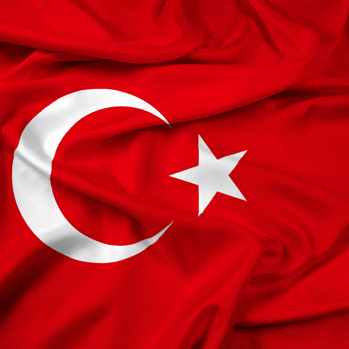 Turkey flag Türkei Flagge, Glasbild Quadratisch