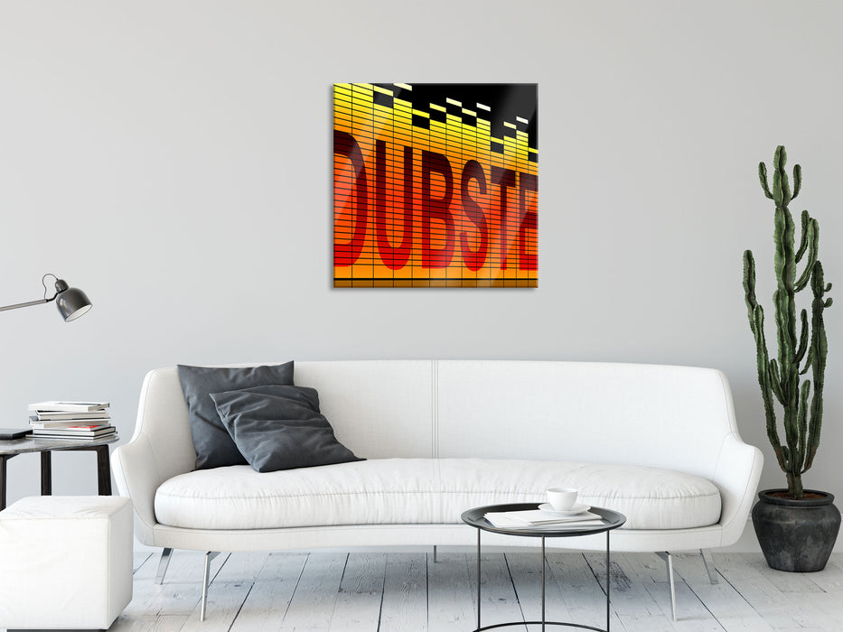 Dubstep Elektro Music, Glasbild Quadratisch