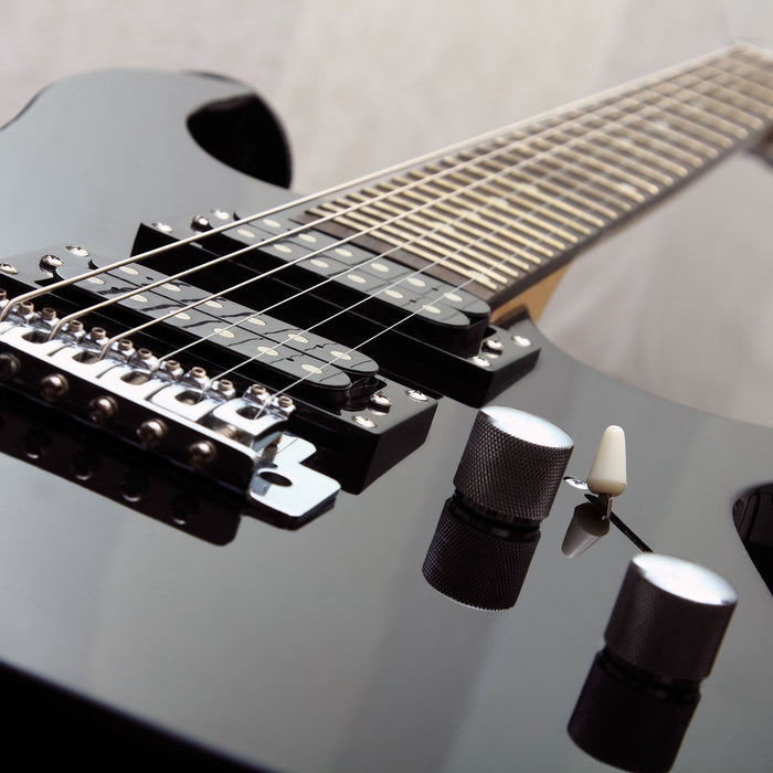 Black Guitar, Glasbild Quadratisch