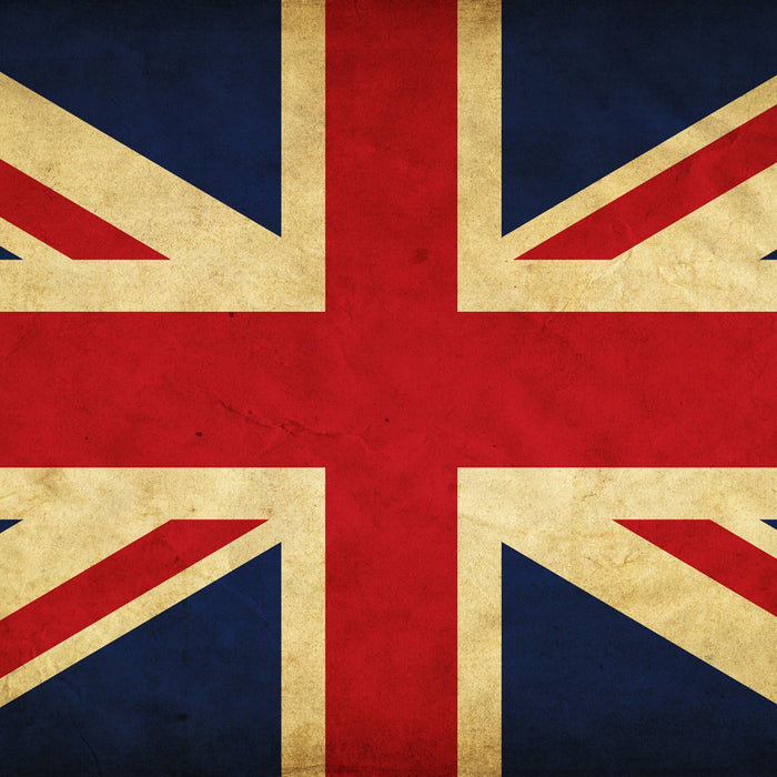 Großbritannien Flagge, Glasbild Quadratisch