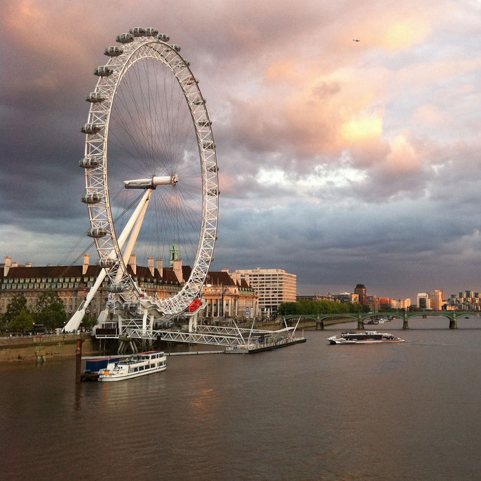 Riesenrad London Eye, Glasbild Quadratisch