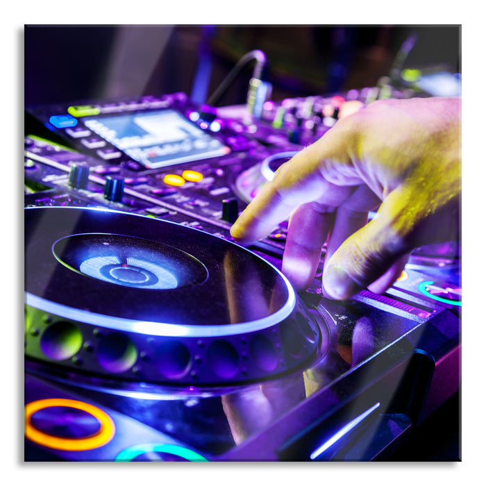 DJ Plattenteller Cool Music, Glasbild Quadratisch