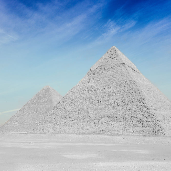 Pyramiden von Gizeh, Glasbild Quadratisch