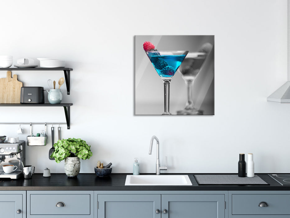 Leckere frische Cocktails, Glasbild Quadratisch