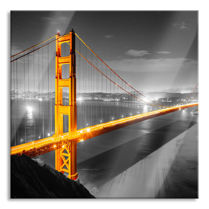 Pixxprint riesige Golden Gate Bridge, Glasbild Quadratisch