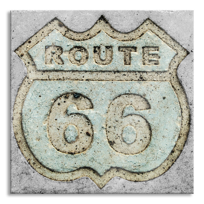 Pixxprint Route 66, Glasbild Quadratisch