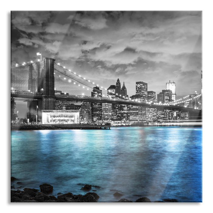 Pixxprint New York Skyline, Glasbild Quadratisch