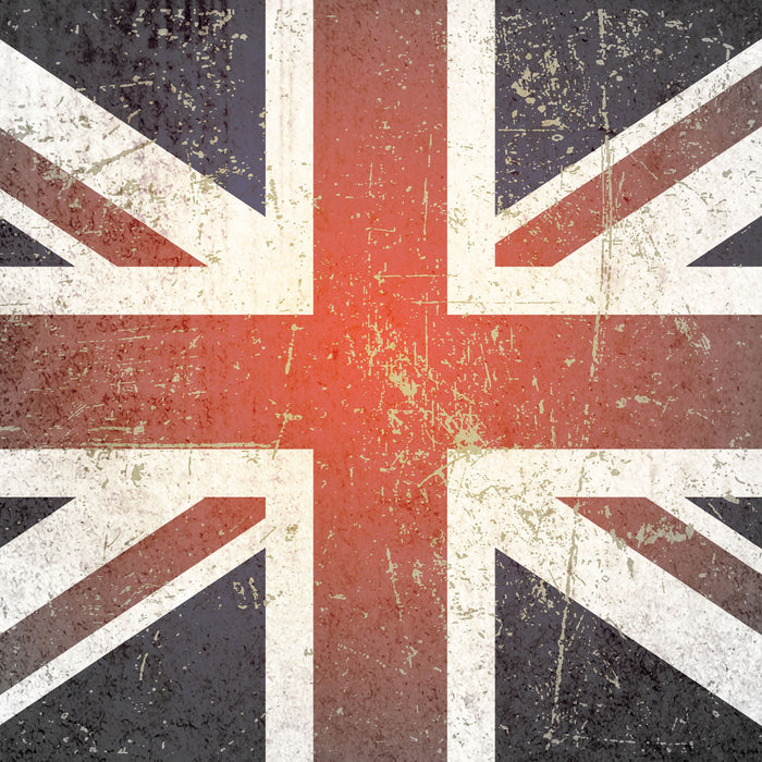 British Union Jack, Glasbild Quadratisch