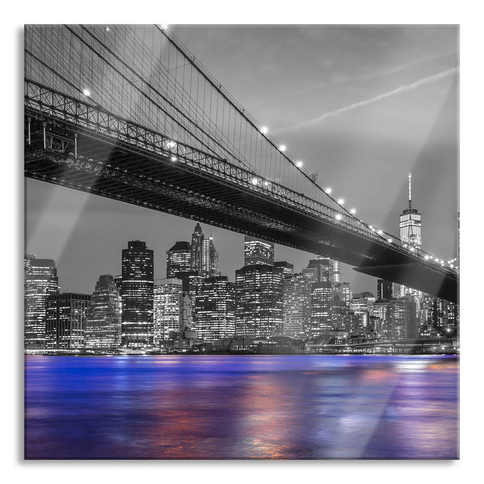 Pixxprint Brooklyn Bidge, Glasbild Quadratisch