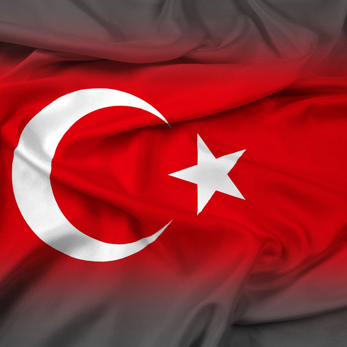 Flagge der Türkei, Glasbild Quadratisch