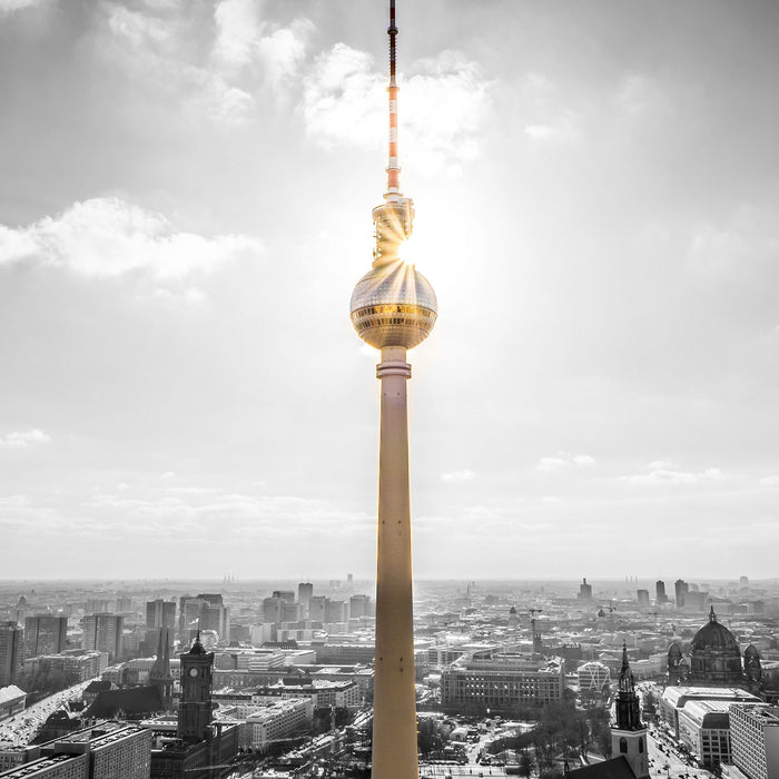 Berliner Fernsehturm, Glasbild Quadratisch