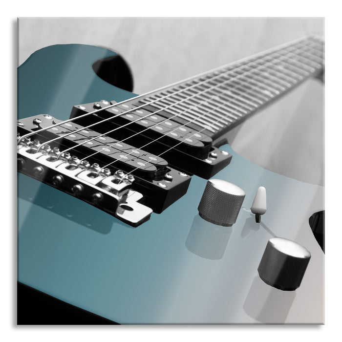E-Gitarre, Glasbild Quadratisch