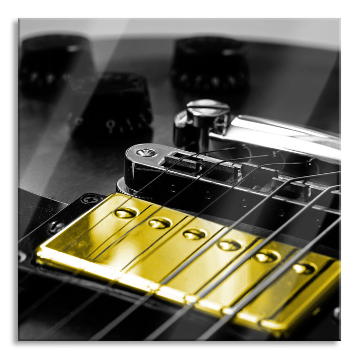 E-Gitarre, Glasbild Quadratisch