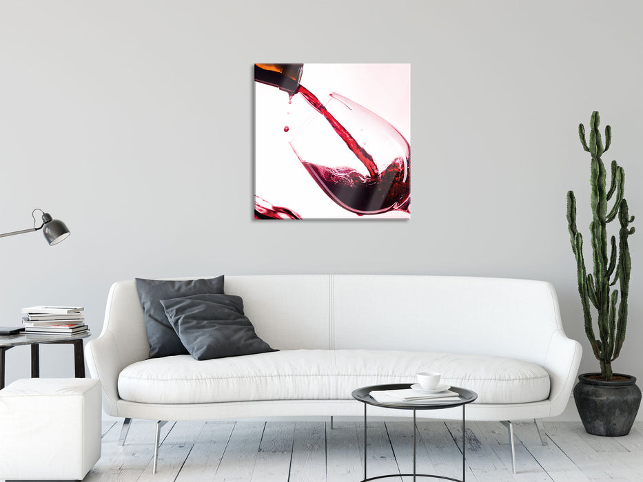 Wein, Glasbild Quadratisch