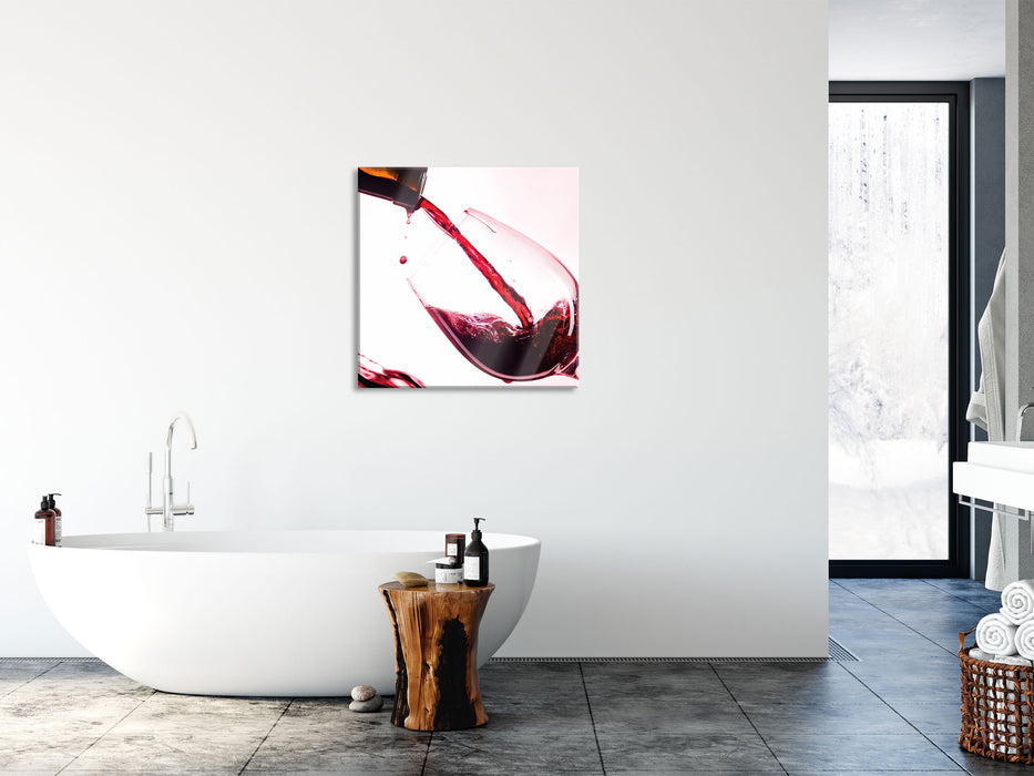 Wein, Glasbild Quadratisch