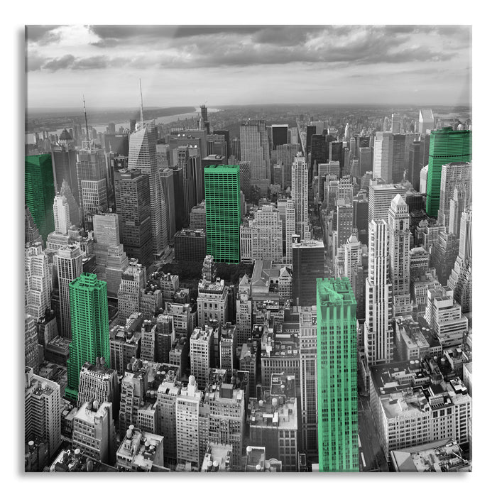 Pixxprint New York Skyline, Glasbild Quadratisch