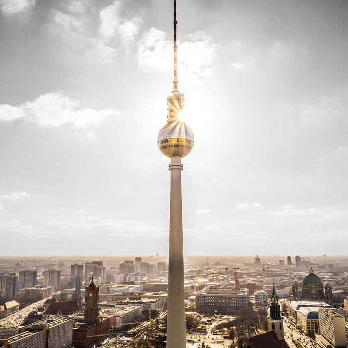 Berliner Fernsehturm, Glasbild Quadratisch