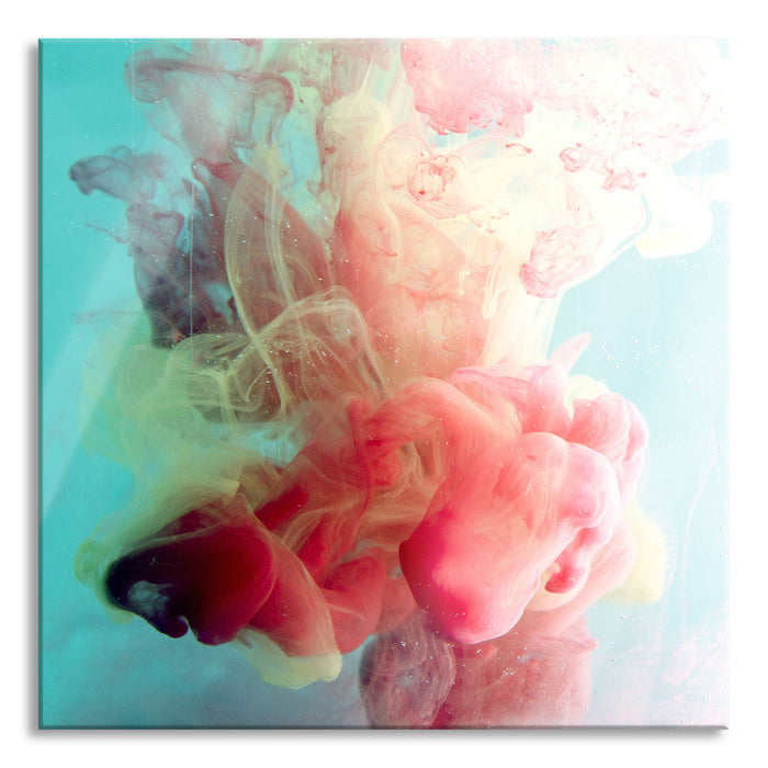 Pixxprint Colorful smoke, Glasbild Quadratisch