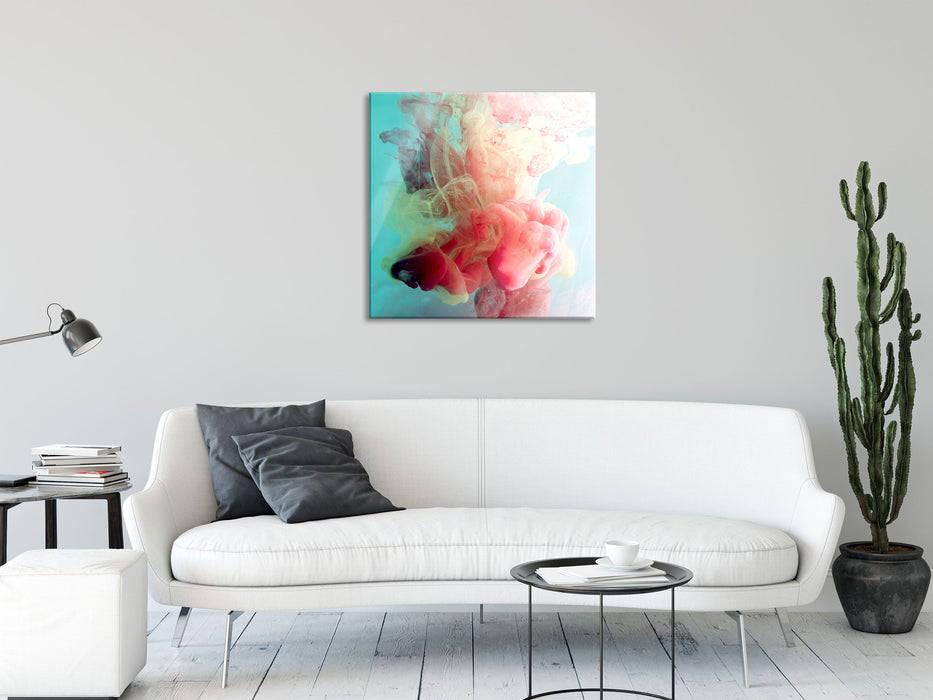 Colorful smoke, Glasbild Quadratisch