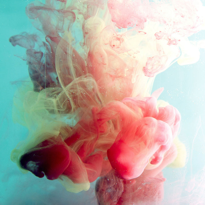 Colorful smoke, Glasbild Quadratisch